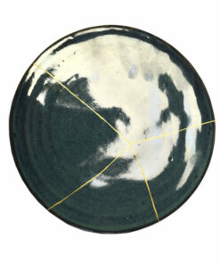 Blue plate with Kintsugi
