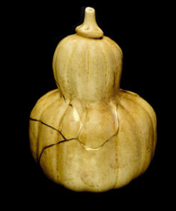 Vase gourde Hyotan, Mino ware 3 LD - Traditional Kintsugi Shop: Kintsugi By Myriam greff