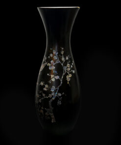 Alternative view of Wooden vase with mother of pearl