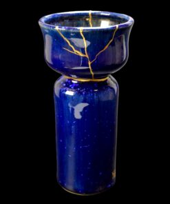 Alternative view of Dark blue porcelain vase