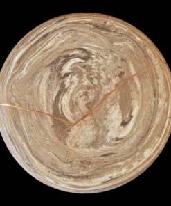 Alternative view of Blue plate damaged during firing