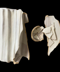Alternative view of White Kintsugi vase