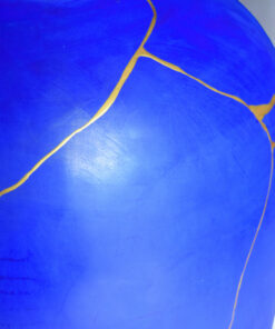 Alternative view of Duo of Blue floor vases Kintsugi "Ivu" + " Sukoshi"