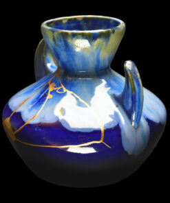 Alternative view of Art deco kintsugi vase