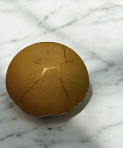 Alternative view of Kintsugi white sandstone bowl