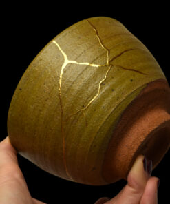 Alternative view of Kintsugi Celadon stoneware chawan