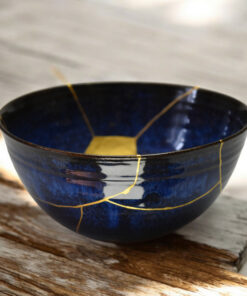 Alternative view of Dark blue chawan