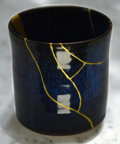 Midnight blue Kintsugi mug