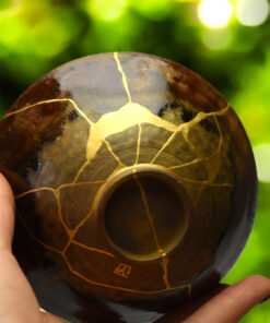 Alternative view of Dark brown chawan