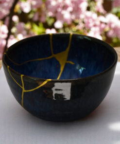 Dark blue tabi chawan