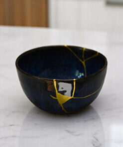 Alternative view of Dark blue tabi chawan