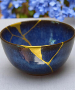 Dark blue tabi chawan