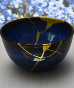 Alternative view of Dark blue tabi chawan