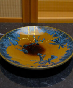 Kintsugi turquoise bowl in Crystallized Porcelain