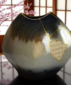 Stormy Sky Stoneware Vase, Opera Love Quote