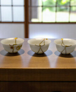 Trio of Kintsugi Sake Cups