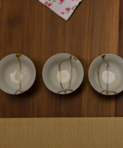 Alternative view of Trio of Kintsugi Sake Cups