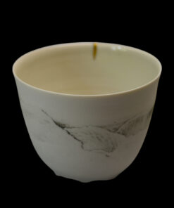 Alternative view of Porcelain cup with snowy mountain