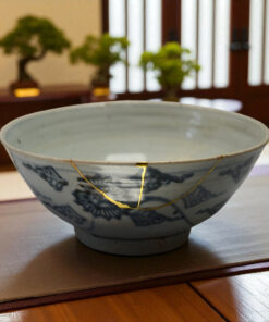 19th Century Chinese Porcelain Bowl, Kintsugi Restored