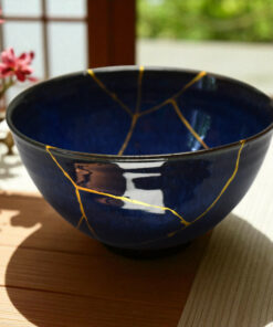 Dark blue chawan