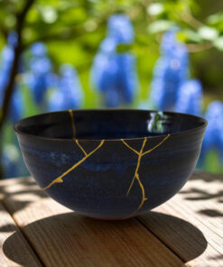 Dark blue chawan