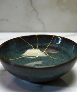 Alternative view of Small blue chawan