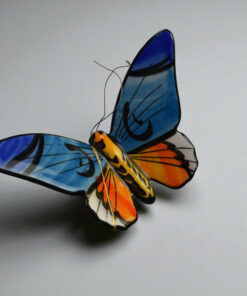Decorative Ceramic Butterfly Sublimated by 24-Karat Gold Kintsugi