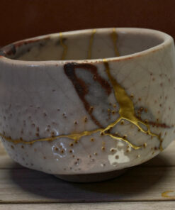 Alternative view of Japanese Stoneware Bowl - Han Tsutsu Gata & Shino Glaze