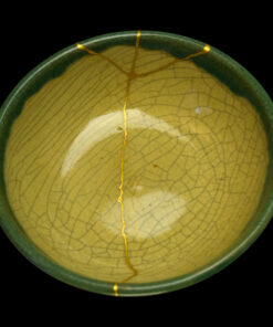 Alternative view of Green Hiragata Kintsugi Bowl