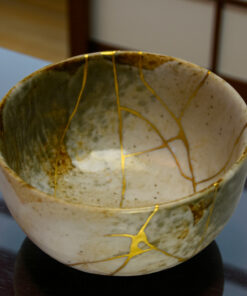 Japanese Stoneware Bowl - Han Tsutsu Gata & Shino Glaze