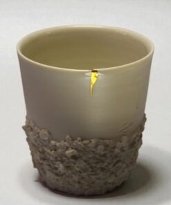 Porcelain cup with kintsugi