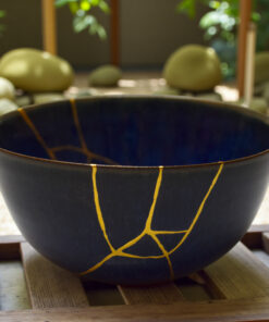 Dark blue chawan
