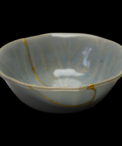 Alternative view of Turquoise blue chawan