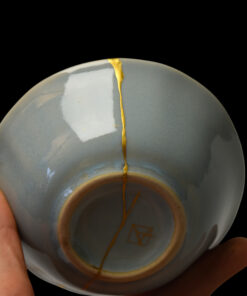 Alternative view of Turquoise blue chawan