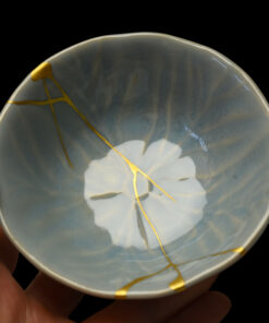 Alternative view of Turquoise blue chawan