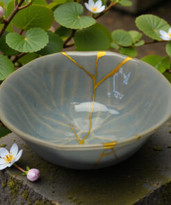 Turquoise blue chawan