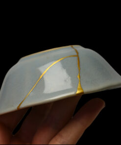 Alternative view of Turquoise blue chawan